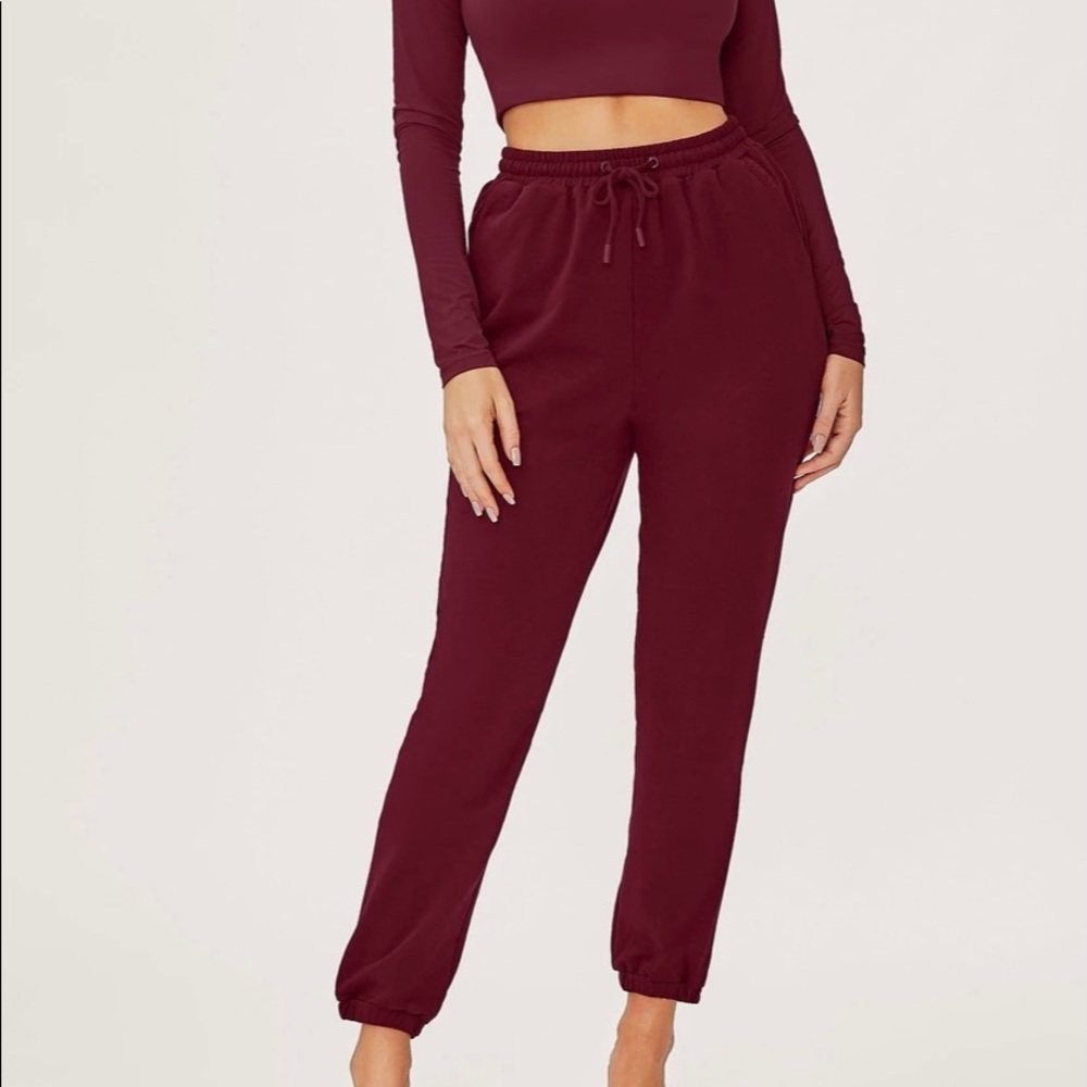 MESHKI |  Burgundy Track Pants